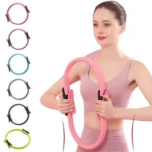 Multi-Functional Pilates Resistance Circle | 14" Magic Ring for Inner/Outer Thighs, Arms & Back | Non-Slip Padded Grip – Fitness Equipment for Men, Women & Back Opener Exercises