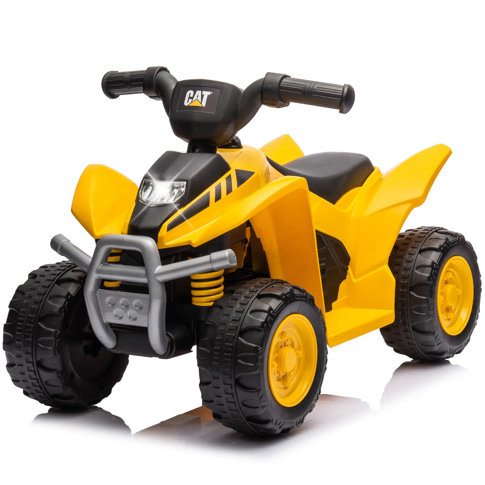 JOYLDIAS CAT Licensed 4 Wheeler Kids ATV Ride‑on Car Toy, Electric Ride‑On Toy with LED Headlight & Footrest for Boys Girls 18+ Months