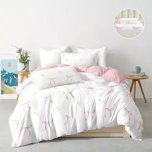 Princess Style Bedding Set, Floral Quilt Set, Includes Duvet Cover & Pillowcases, Soft Comfortable Home Decor, Suitable for All Seasons, Soft Breathable Bedding