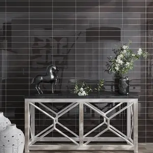 Ash Gray 4x16 Glossy Subway Glass Tile (12 pack, 5.33 sq ft/case)