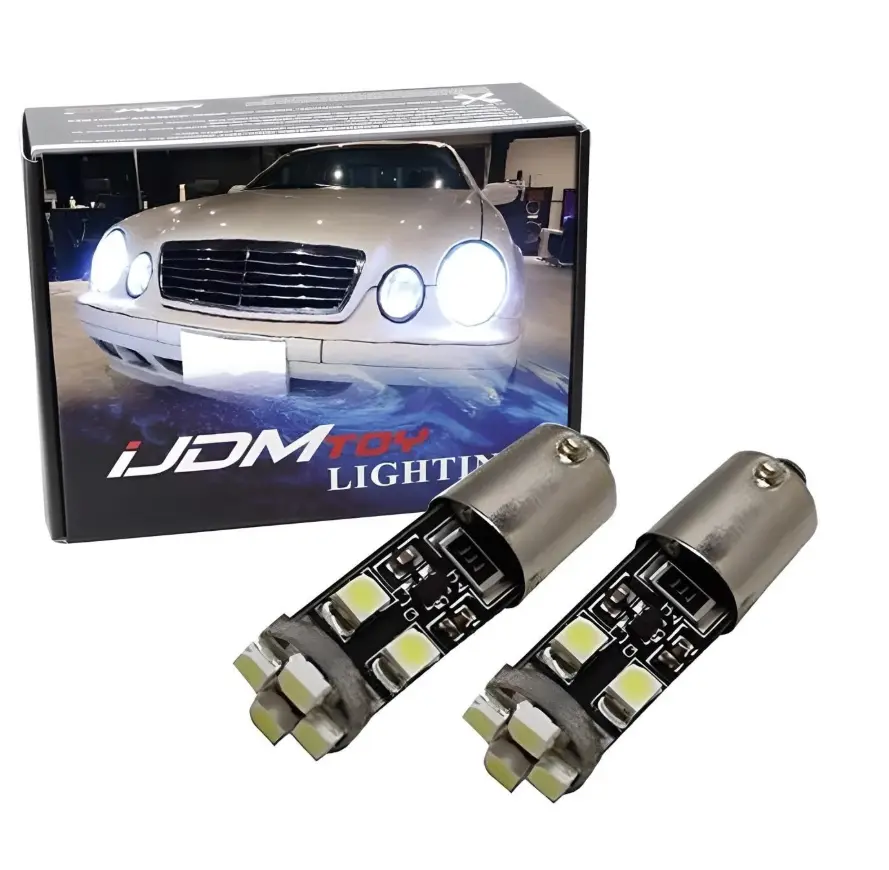 64132 H6W Xenon White Error-Free Canbus LED Parking Bulbs with Built-In Load Resistors, 12V DC Power Supply Exterior LED Light Bulbs for Audi, Plug-and-Play, Bright Illumination, Manufacturer Warranty (Fits Parking & City Lights), Parking Lights, 12 V