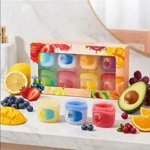 Unisex Natural Lip Balm — 8 Fruit Flavors. Suitable for All Skin Types. Nourishing Lip Mask. An Ideal Choice for Gifts and Party Favors.