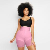 Hook and eye-front Shorts - Pink