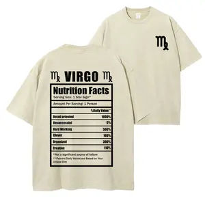 Zodiac Sign Graphic T-Shirt - Pullover Washed Short Sleeve with Personalized Design, Comfortable Fit Casual Top for Everyday Wear, Soft Breathable Cotton Fabric, Minimalist Crewneck Design, Perfect for Astrology Lovers