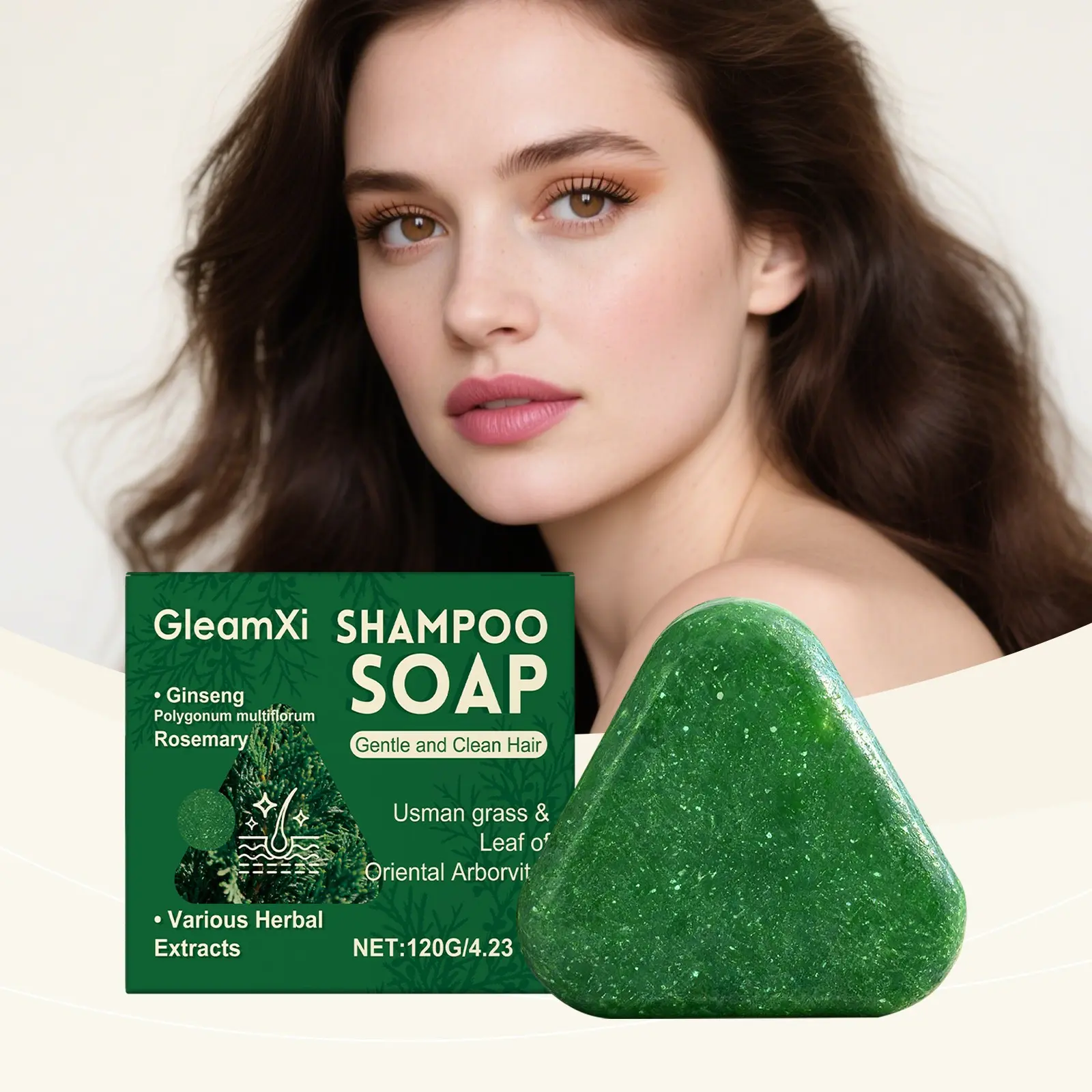 Gleamxi Moisturizing Hair Cleanser Bar Shampoo, Gentle Cleansing & Hydrating for Smooth, Voluminous Hair Care, Natural Ingredients for Healthy Strands, Haircare Product