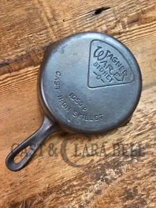 Awesome 1920's Era Wagner Sidney -O- #3 Skillet with "Pie" Logo and Smooth Bottom, 1053 D