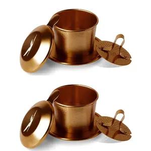 Birdee Phin Coffee Filter Set – Pack of 2, 6 oz Aluminum Vietnamese Portable Dripper for Ground Coffee, Ideal for Camping & Travel