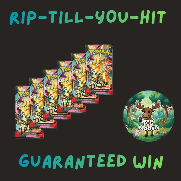 Pokemon Ascended Heroes Rip-Till-You-Hit Booster Packs (Pack Minimum Included)