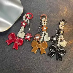 Cute Bow & Heart & Bear & Star Design Phone Chain, Fashionable Phone Lanyard, Phone Charms, Phone Strap, Phone Decoration Accessories for Women & Girls