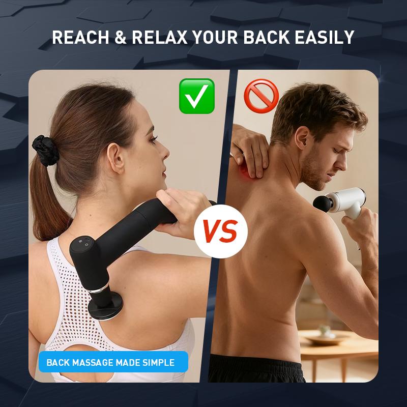 Muscle Massage Gun  with Replacement Heads, Deep Tissue Back Massager with LED Display, 20 Speeds Portable Electric Massage Device Comfort, Gift for Women & Men, Christmas New Year Gift