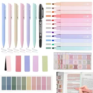 Bible Study Supplies,Christian Gifts for Women,Bible Tabs and Highlighter Set with Ballpoint Pen,Transparent Sticky Notes,Cross Paper Clips and Christian Stickers,Journaling Kit