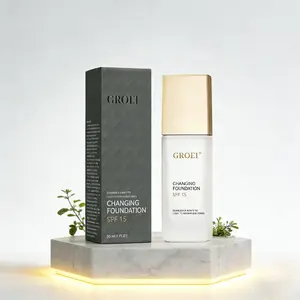 Color Changing Foundation Makeup SPF 15 | Self-Adjusting Color Changing Foundation & Color Corrector | Lightweight Buildable Coverage for All Skin Types | Skin Tint Foundation | Moisturizing Makeup Foundation