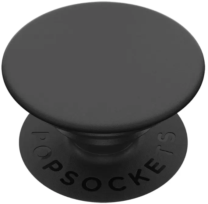 Phone Grip with Expanding Kickstand, Adhesive Grip - Black