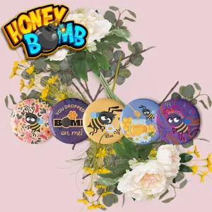 Honey Bomb Set of Pin Buttons