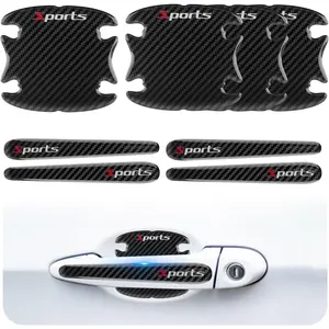 8 count  Door Handle Protector,Carbon Fiber  Door Handle Scratch Protector,Universal Doors Cup Protectors Automotive Exterior Accessories Fit for   SUVs
