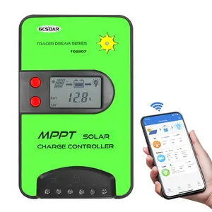 GCSOAR MPPT Solar Charge Controller 20A 12V/24V Auto Max PV 75V Built-in WiFi Adapter via APP Monitor LCD Display Solar Panel Charger Regulator for Gel AGM Sealed Flooded Lifepo4 Lithium User