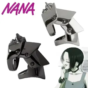 Anime NANA Oosaki Nana Cosplay Ring Unisex Punk Metal Armor Knuckle Finger Rings Hiphop Jewelry Accessories Prop Gift