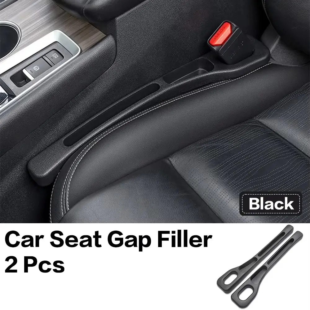 2PCS Car Seat Gap Filler Between Seats Console Organizer car organizers and storage Seat Crevice Storage Box Bag Decoration Interior Auto Accessories Car Seat Gaps Filler Pair Durable Universal Fit EVA Material Car Organization Accessories
