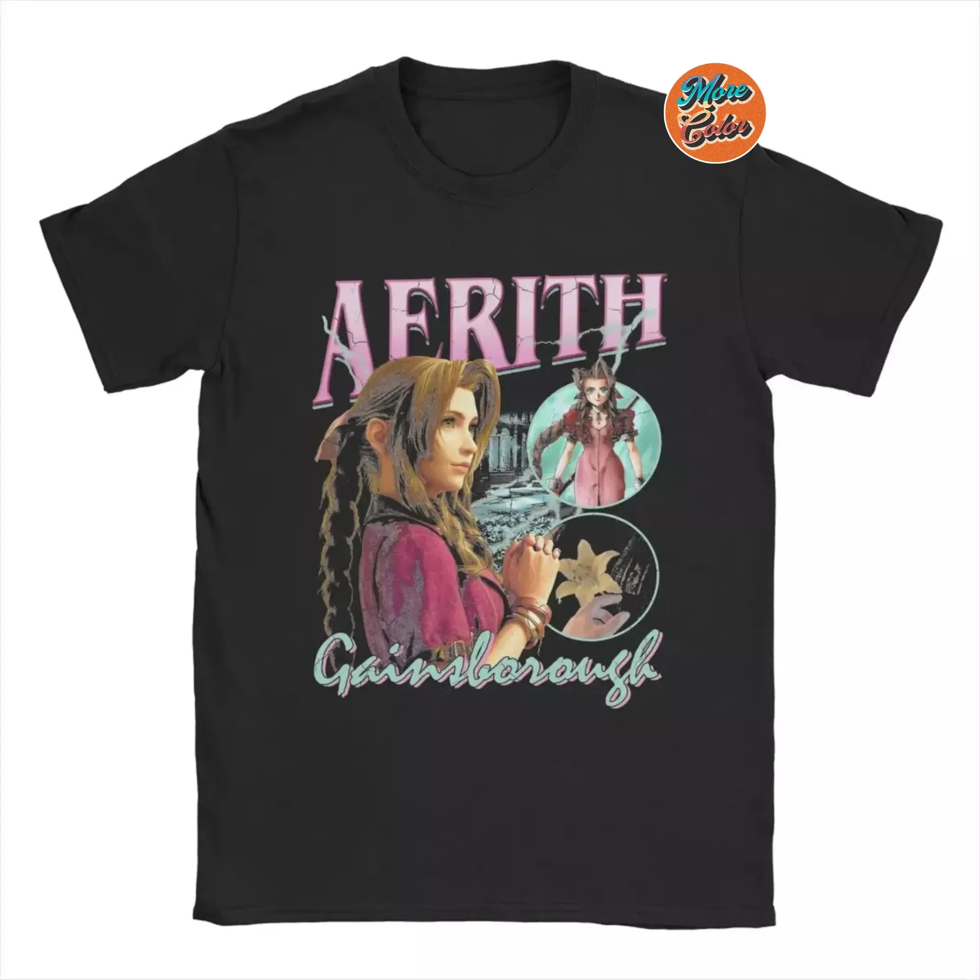 Vintage Aerith Gainsboro Final Fantasy 7 Shirt, Cotton game Shirt, Unisex Shirt, Crew neck for Man, for Woman, Trendy Shirt,