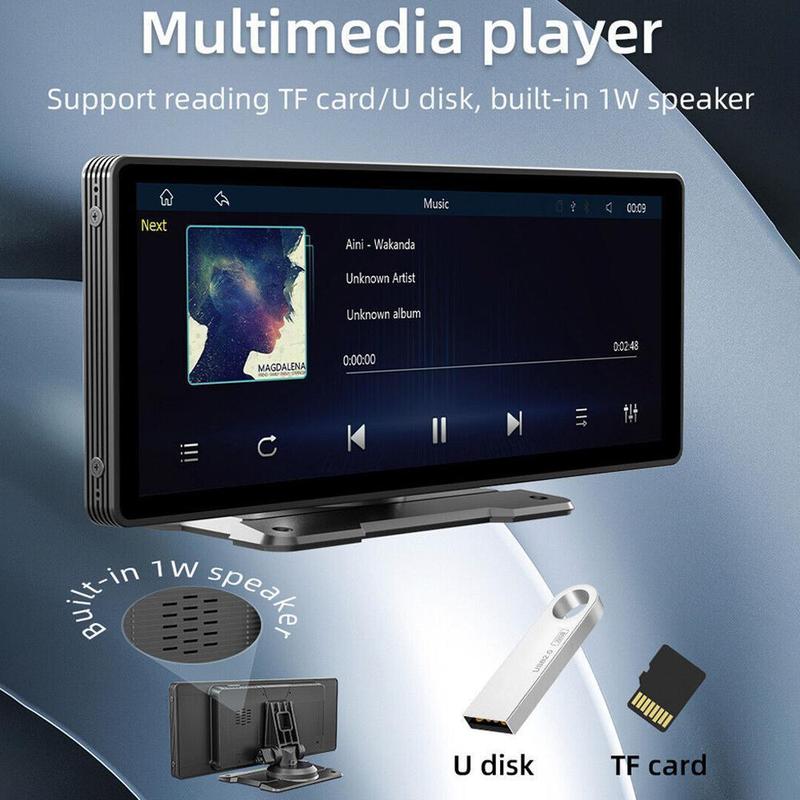 Portable Wireless Apple Carplay Android Auto Car Stereo, 10.26"/ 7" Car MP5 Player HD IPS Screen Portable Car Radio with Bluetooth Hands-Free/Mirror Link/Maps Navigation/Voice Control/TF Card/AUX for All Vehicles, 2 type of bracket Portable Wireless Apple Carplay Android Auto Car Stereo, 10.26"/ 7" Car MP5 Player HD IPS Screen Portable Car Radio with Bluetooth Hands-Free/Mirror Link/Maps Navigation/Voice Control/TF Card/AUX for All Vehicles, 2 type of bracket