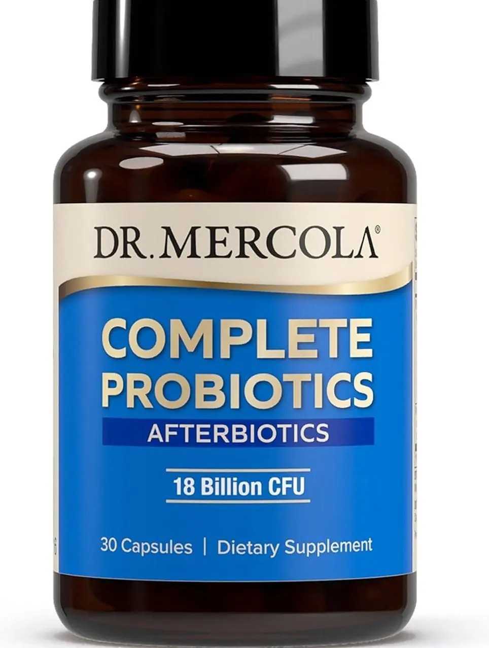 Dr. Mercola Complete Afterbiotics - 18 Billion CFU - Supports Digestive & Immune Health - SBOs - with Saccharomyces boulardii - Non-GMO & Gluten-Free - 30 Capsules (30 Servings)