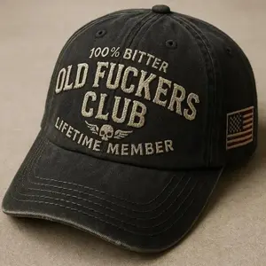 【Buy 1 Get 1 Free】100% Bitter Old F*ckers Club Life Time Member Hat Perfect Gift For Dad Low Profile Dad Hat Pigment Dyed