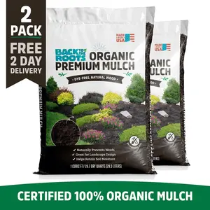 Organic Bark Bagged Mulch - Multi-Use Organic Material, All-Natural Garden Soil Amendment (2 x 1 cu. ft. Bags)