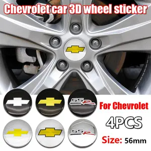 Chevrolet Wheel HUB Center Cap Stickers, Durable High-Temperature Resistant, Precise Fit, Scratch Protection, Fits Camaro Corvette Traverse