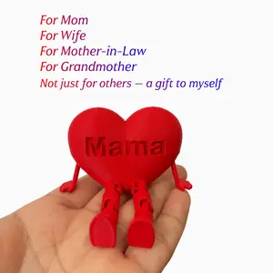 1/3PCS Mother's Day Gift 3D Printed (2.8 x 1.7 inches) Mom Heart Jointed Gift, Perfect for Mother's Day, For Mom, For Wife, For Mother-in-Law，Christmas, Thanksgiving, Wedding Anniversary, Friend Birthday.