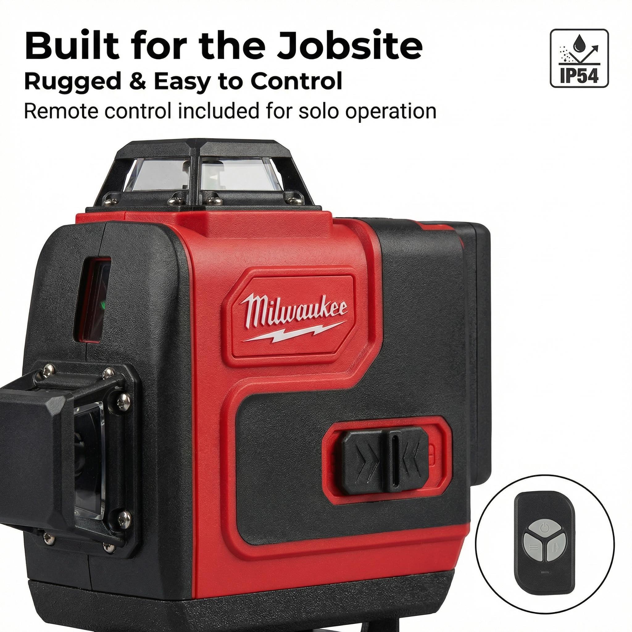 Milwaukee 16 Line Laser Level With Battery Charger for Interior Installation Cross Line Measuring Tool Accurate Output