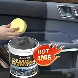 (Farienne)400g Plastic & Rubber Repair Agent - Black Gloss ScratchRemover, Suitable for Tires and Car Interiors - EssentialAnti-Aging Car Care Product, Deep Scratch Repair, Multi-Purpose Plastic Treatment