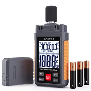 Decibel Meter, TopTes TS-501B Sound Level Meter with 2.25” Backlit LCD Screen Tool Detector Hardware, Portable SPL Tester with A/C Weighted, Range 30-130dB, MAX/MIN, Data Hold, Use for Home, Noisy Neighbor, Factory - Orange fathersdaygift