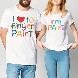I Love To Finger Paint I'm Paint T-Shirt, Couple Shirts, Funny Matching Tees, Matching Outfits, Unisex Tee, Gift For Couples