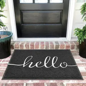 Letter Pattern Welcome Door Mat, 1pc Non-slip Front Door Entrance Mat, Indoor Outdoor Welcome Floor Mat for Home Entryway, Polyester Decorative Rug