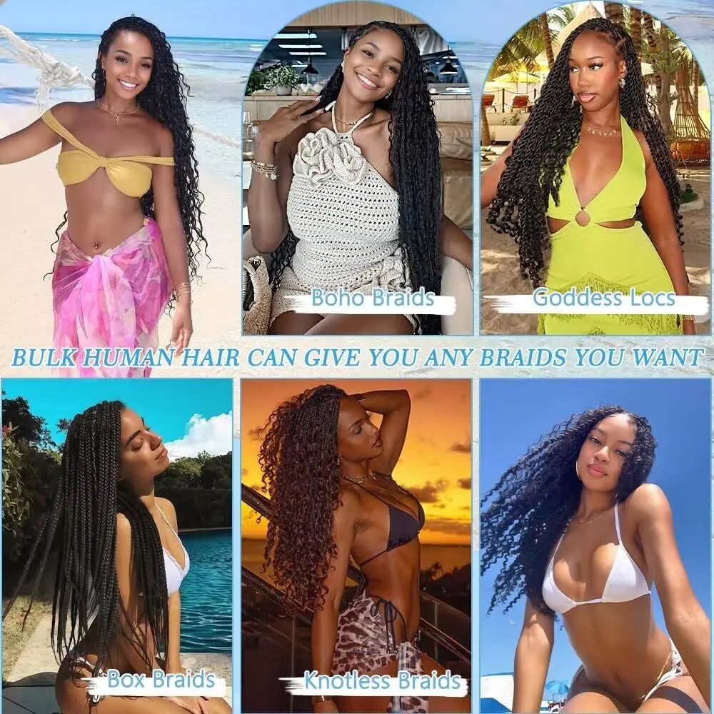 GK Human Braiding Hair, Boho Braids Human Hair 1 Bundle 100g  display picture 1