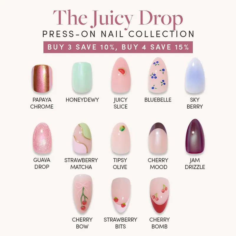 Glamnetic Juicy Drop Press-On Nail Collection