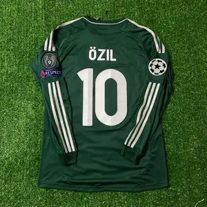 OZIL #10 Long Sleeve Soccer Jersey Breathable Fabric Retro Green Classic 2012-2013 Championship Style Design Unisex Sizes S-XXL Football Shirt Vintage Sportswear
