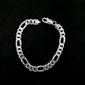 Brazalete Figaro de Plata 925-8"- 9mm