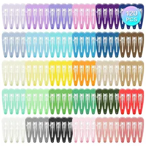 Colorful Snap Hair Clips Hair Barrettes for Girls,Clips Candy Color Hair Accessories for Kids Teens, Toddlers,Women (Color=Multicolor | Pack=120-Pack)