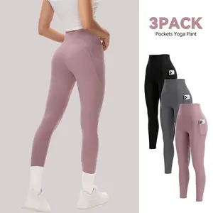 High-Waisted Yoga Leggings with Side Pockets Stretchy Comfortable Tights for Women Ideal for Daily Wear Workout & Casual Outings 2 Color Combos Available