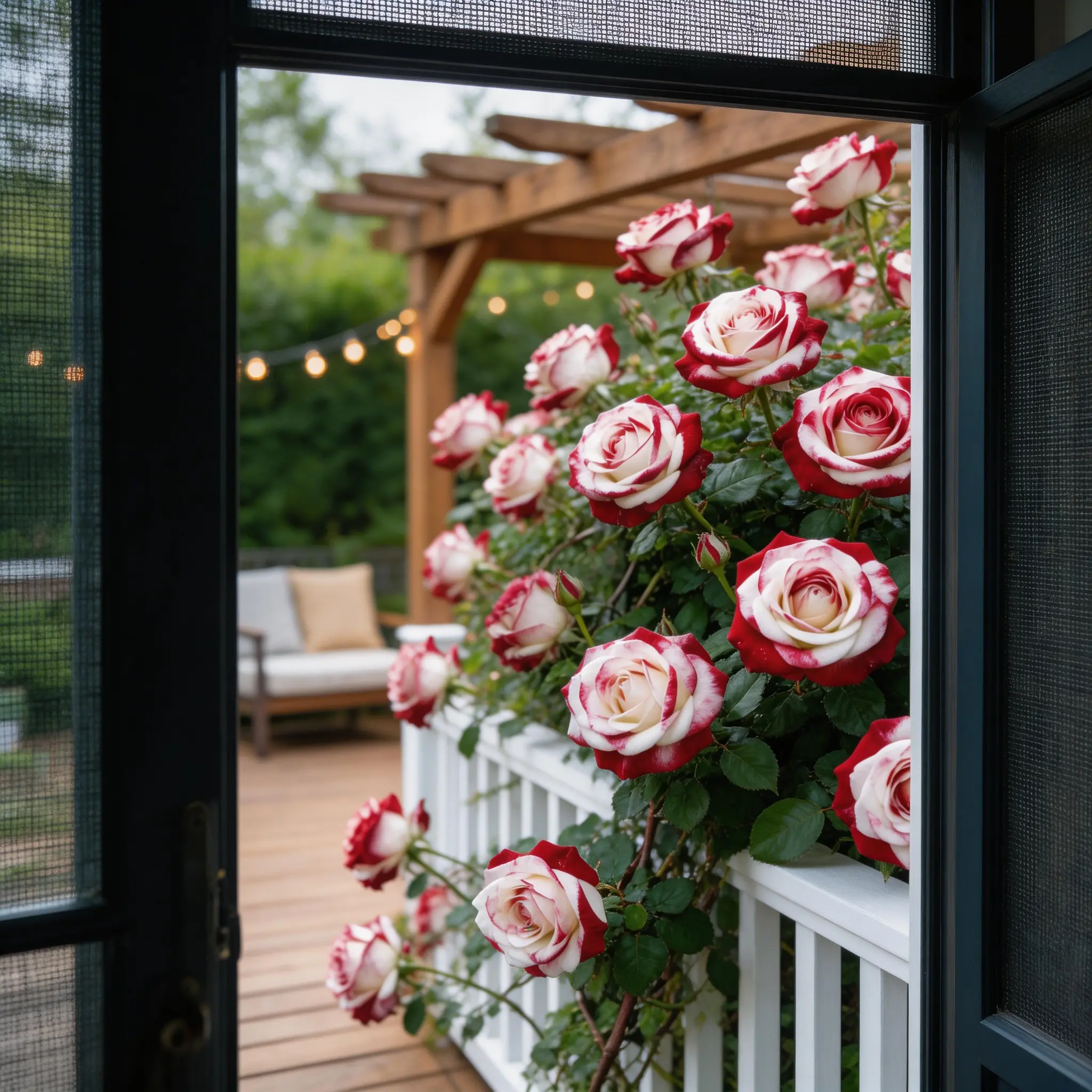200pcs Rare Twin Red White Rose Flower Seeds for Planting - Captivating Garden Blooms Non GMO Heirloom Garden - Planting Instructions for Easy Grow - Great Gardening Gifts