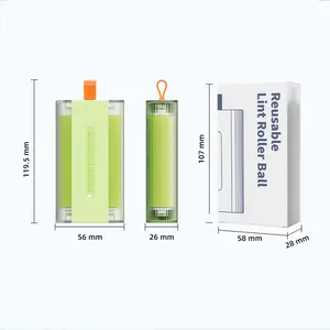 Mini Portable Lint Remover - Washable Reusable Pet Hair Cleaner for Clothing & Furniture No Disposable Sheets Easy to Clean One Roll Clean