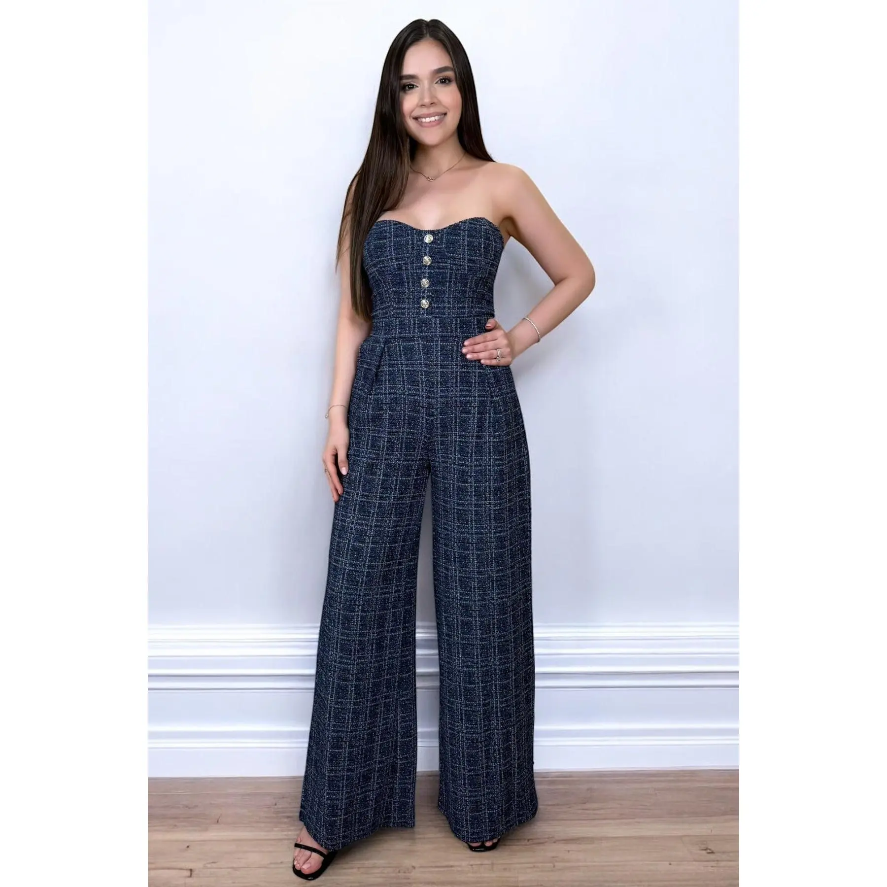 新品/完売品】sugaryuu Classic Tweed Jumpsuit SUGAR by yuu