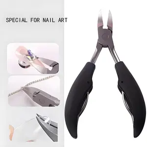 Heavy Duty Eagle-beak Stainless Steel Pliers-Toe Nail Clippers Fit Thick Ingrown Nails-Diamond Nail Art Special Pliers Manicure Handle