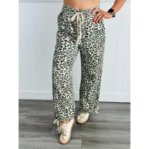 Leopard Pull On Jogger Pants (Reg)