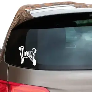 Doodle Silhouette Doodle  Goldendoodle Labradoodle Six Inch Vinyl Car Decal Dog Pet Lover Rescue Paw For pc laptop truck stanley tumbler sticker