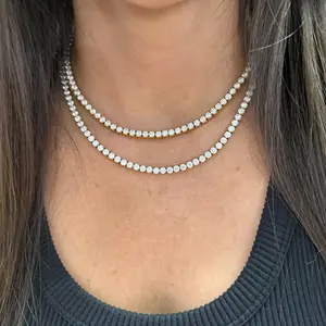 Non Flipping Tennis Necklace