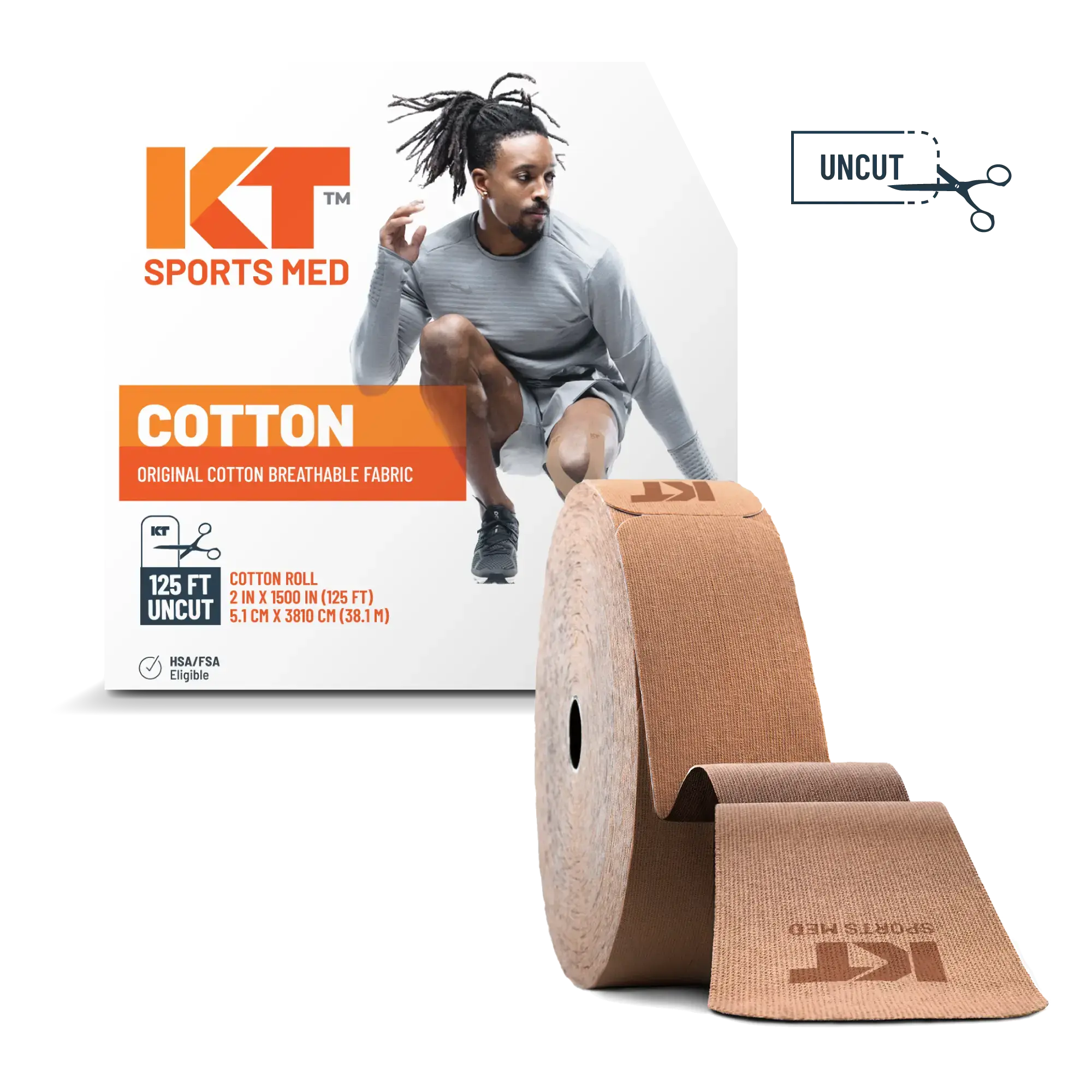 KT Tape Original Cotton 125 ft Uncut