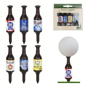 6-Piece Creative Beer Bottle Golf Ball Holders, Perfect Gift for Men & Golf Enthusiasts, Ideal for Single Parties & Christmas Gifts, Golf Accessories