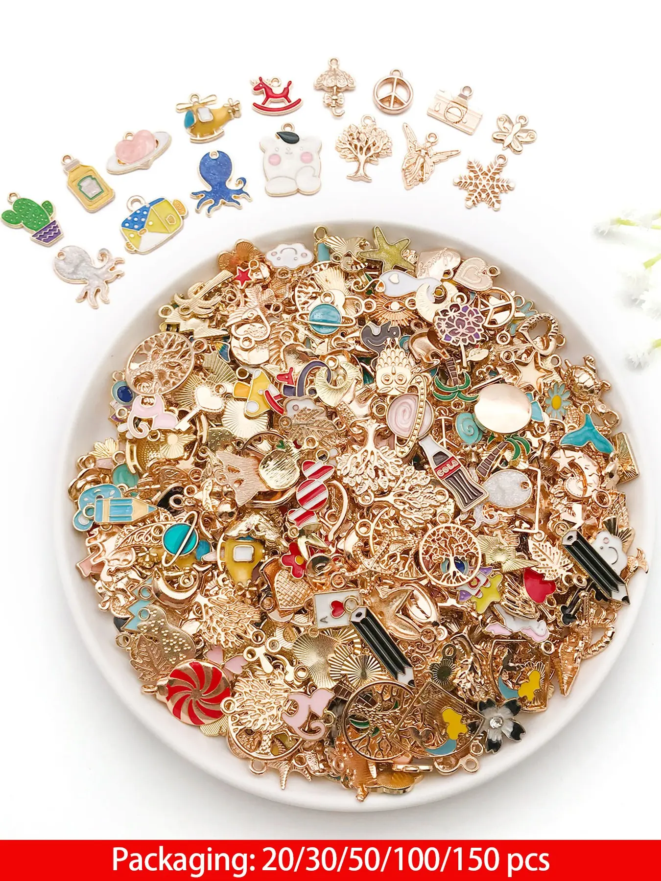 Random Style Mixed Art Charms Pendant, Fashionable DIY Jewelry Accessories for Women & Girls, Trendy All-match & Exquisite DIY Jewelry for Birthday Gift, Beads Charms Accessories, Diy Jewelry Making, Diy Beading Accessories